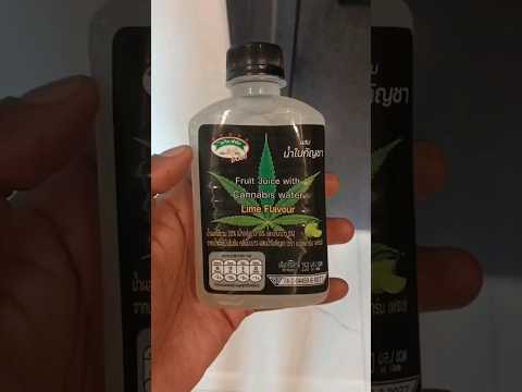 Pattaya Thailand: Fruit Juice With Cannabis Water | Lime Flavour | Cannabis Drink | Made In Thailand