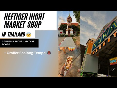 Shalong Tempel/Cannabis Shops & verrücktes Thai Food: Hund, Kraken, Hai auf dem Thaimarkt😨‼️