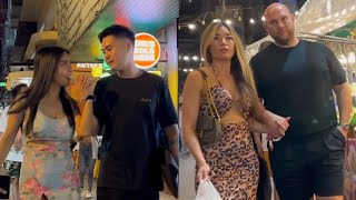 [4k] Thailand bangkok nightlife street scenes | nana plaza, thermae cafe |