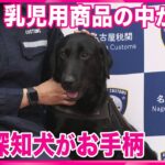 【麻薬探知犬がお手柄】臭いに気づき発覚　大麻などを密輸した疑いで無職の２３歳逮捕　　名古屋税関