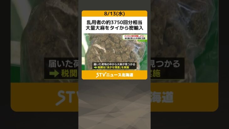 乱用者の約3750回分相当　大量大麻をタイから密輸入　「借金あって」男を告発　函館 #shorts