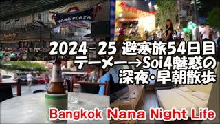 【ナナプラ目の前の日本人ご用達ホテル】テーメーカフェ店内リポート⇒ナナSoi4ブラ歩き魅惑の夜中～早朝散歩 2024-25避寒旅54日目 Nana Bangkok, Thailand