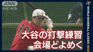 侍Jチェコ戦へ!　大谷の打撃練習で会場どよめく(2023年3月11日)