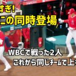 カッコ良すぎ！トラウタニの同時登場 WBCで戦った２人同じチームで上を目指す Shohei Ohtani Angels  大谷翔平 トラウト