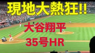 大谷翔平 35号2ランホームラン! エンゼルスvs ヤンキース　3 vs 3 現地映像