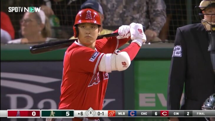 【大谷翔平 二塁打!】右翼線二塁打で4試合連続ヒット 9.2