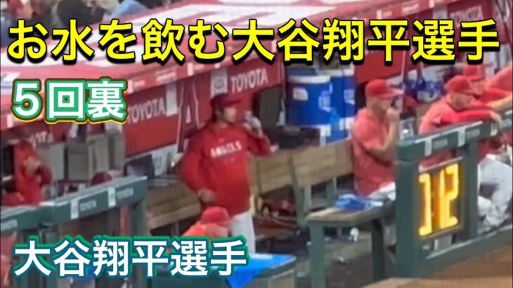 【お水を飲む大谷翔平選手💕】5回裏の攻撃！エンジェルス対オークランド・アスレチックス第2戦@エンジェル・スタジアム 9/30/2023 #大谷翔平  #ohtani  #エンジェルス