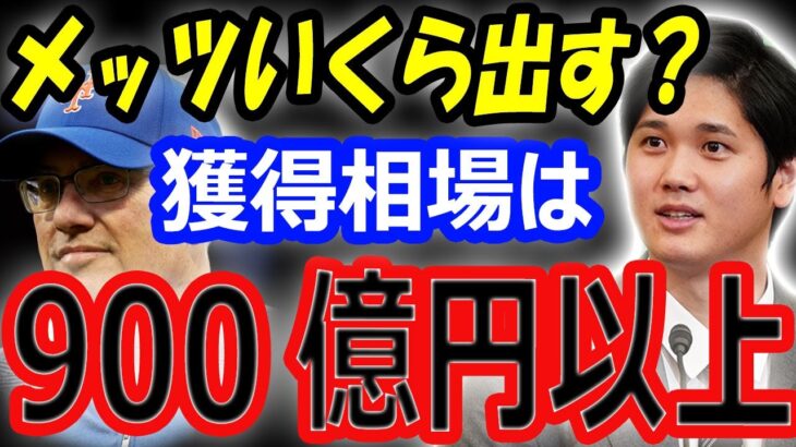 【海外の反応】大谷翔平の獲得相場は900億円以上！メッツ・コーエンはいくら出す？FA移籍先有力候補3球団