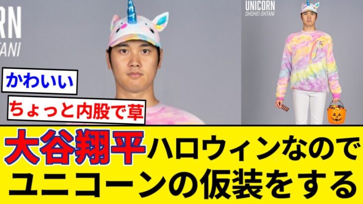 大谷翔平、ハロウィンなのでユニコーンの仮装をする【5chまとめ】【なんJまとめ】