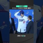 【大谷翔平】 がドジャースユニフォームを身にまとって入団会見に登場！新たなスタートにワクワク！⚾💫#shorts  #ドジャース   #入団会見   #MLB   #SPOTVNOW  📷🎙️📣