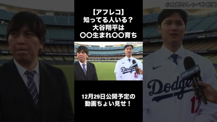 【アフレコ】大谷翔平は〇〇生まれ〇〇育ち