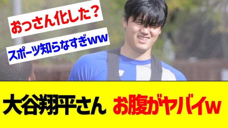 大谷翔平さん、腹が出てデブリ始めているｗ【なんJ なんG反応】