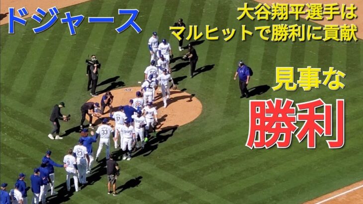 💎ドジャースの勝利💎大谷翔平選手はマルチヒットの活躍で勝利に貢献