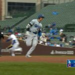 【ドジャース大谷翔平 今季初のスリーベースヒット！】第3打席で今日の初ヒット！鈴木誠也の一瞬のミスを逃さず3塁まで力走