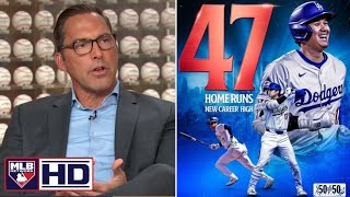 MLB Network | Mark Derosa REACTS Shohei Ohtani has 47th homers and 48th SB as Dodgers def. Cubs 10-8