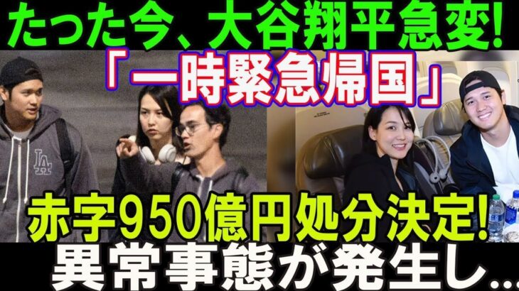 【衝撃速報】たった今、大谷翔平急変!「一時緊急帰国」赤字950億円処分決定! 本当の理由が明らかに…フリーマンが凄い暴露!! 驚きの行動に全米が衝撃!!!