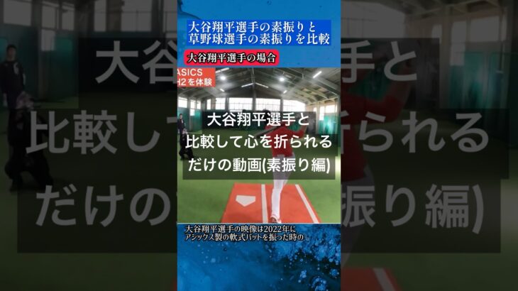 【衝撃音】大谷翔平選手と草野球選手の素振りの音を比べたら異次元さが際立った件#大谷翔平