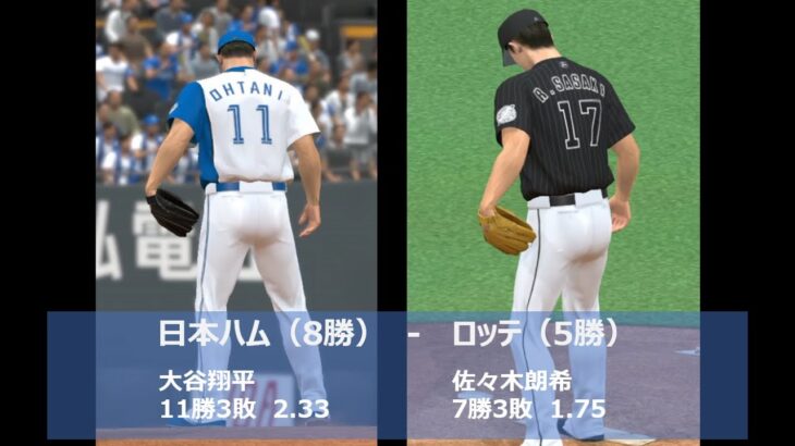 【ﾌﾟﾛｽﾋﾟ2022】 日本ﾊﾑ(大谷翔平) – ﾛｯﾃ(佐々木朗希)