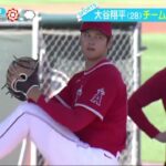 大谷翔平 (28) チームメートも熱視線大谷翔平にチームメートも熱視線 ブルペンで37球投げ込む 80人以上のファンもくぎ付け│ZIP! 2023年02月20日