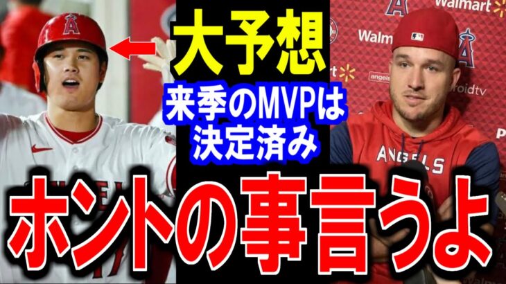 大谷翔平の来季のMVP予想で”ある本音”を暴露で一同驚愕⁉