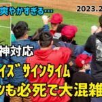 連日の神対応 大谷選手のサプライズサインタイムにファン必死で大混雑 ファンサ Shohei Ohtani Angels  大谷翔平