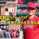 大谷翔平選手 施設入りからウォーミングアップ 現地で見れる笑顔は最高でした Shohei Ohtani Angels スプリングトレーニング 2023