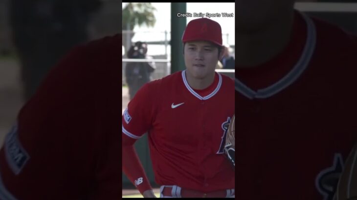 Shohei Ohtani throws bullpen session in Angels’ first spring training 大谷翔平 野球