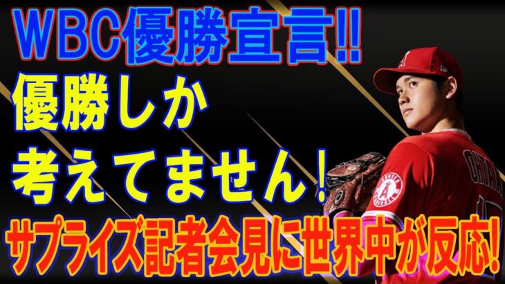 大谷翔平の「WBC優勝だけ目指してます」発言に世界中が反応！