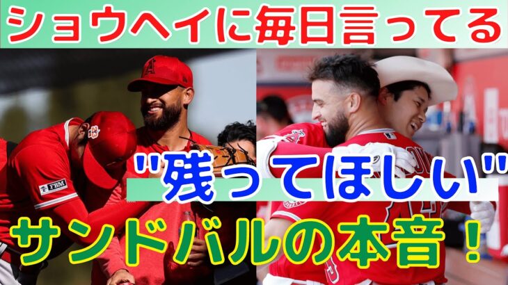 【大谷翔平】サンドバルが残留を切に願う！常に大谷と行動を共にする弟分が明かす本音！