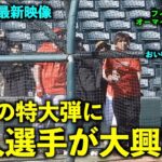 アメリカ最新映像！大谷翔平の特大弾に今年加入のフィリップスがオーマイガーw エンゼルス【現地映像】春季キャンプ2023