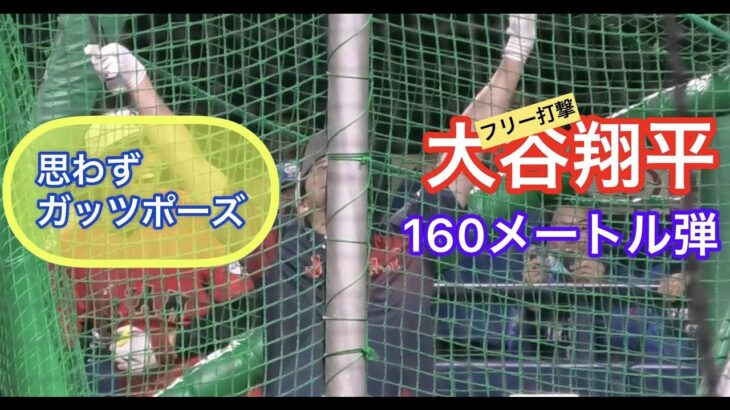 【侍ジャパン】超激レア！大谷翔平フリー打撃は年1度160メートル弾{全スイング)