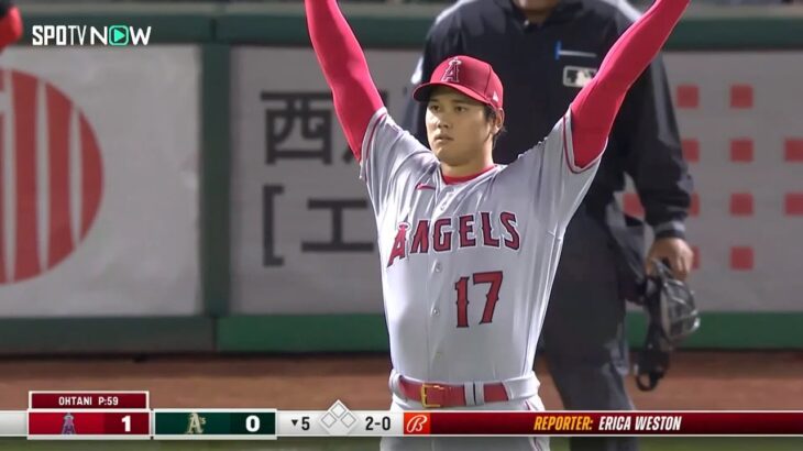 【開幕戦の大谷翔平】 味方のスーパープレーもありこの回も無失点ピッチング！3.31