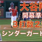 大谷翔平 ３打数２安打のマルチヒット‼️ シンダーガード打ち‼️ 開幕目前IL入り出現も層の厚さで問題無し👍 もう開幕するんだからとりあえず応援しようぜ‼️