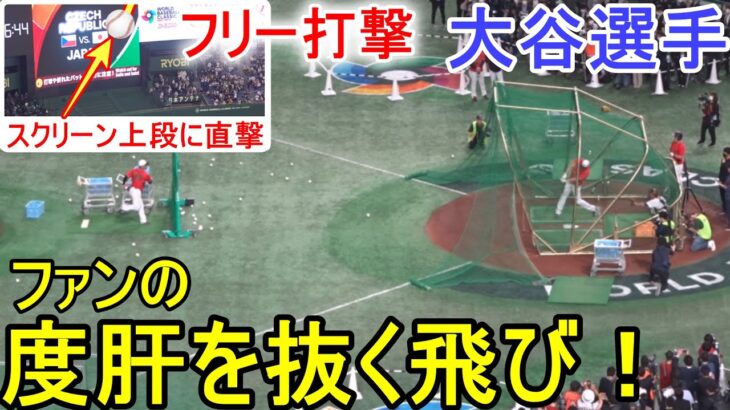 ファンの度肝を抜く飛び！〜チェコ戦〜【大谷翔平選手】フリー打撃  Shohei Ohtani WBC 2023 vs Czech