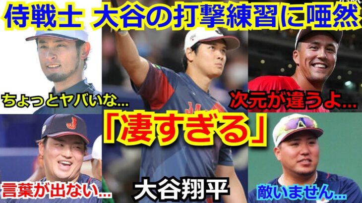 【選手の反応】ダルビッシュ有、ヌートバー、村上宗隆、山川らが大谷翔平の柵越えホームラン連発に愕然「次元が違いすぎる」【ショータイム 野球 WBC 侍ジャパン バッティング練習】