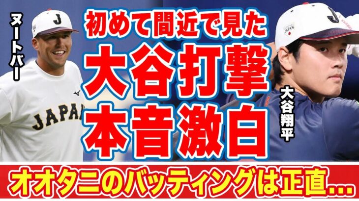 大谷翔平の打撃を初めて間近で見たヌートバーが語った本音に驚愕！「ありえない…」自身が語った侍ジャパンでの役割とは！？【WBC】【海外の反応】