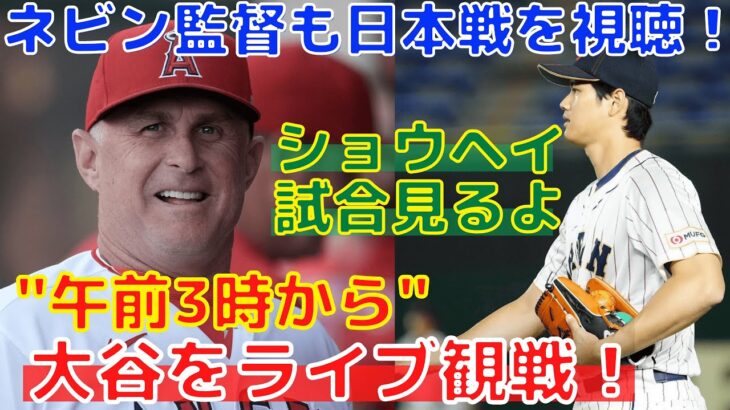 【大谷翔平】ネビン監督が侍ジャパンの試合をライブ観戦すると宣言！WBCでショウヘイを見たい！