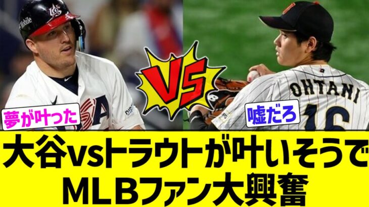 【海外の反応】WBC決勝で大谷翔平vsトラウトが実現しそうでウッキウキなMLBファンたちの大谷ブルペン入りを知った際の反応