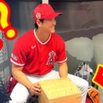 プレゼントの中身を開けた後・・大谷翔平が可愛すぎてヤバイ!!!【海外の反応】