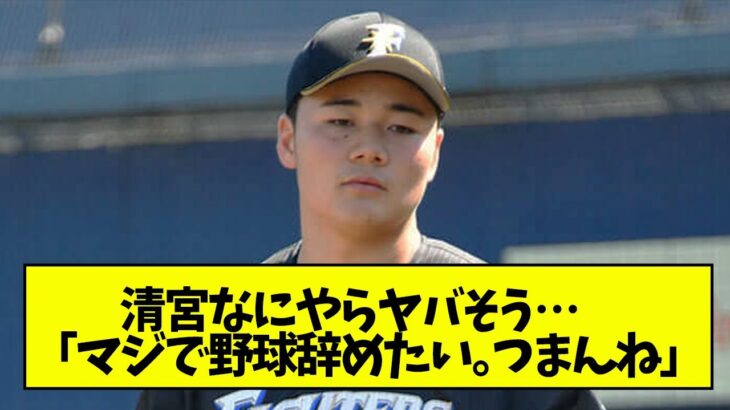 清宮とんでもないスコアを叩き出し、２軍落ちどころか戦力外通告まで…