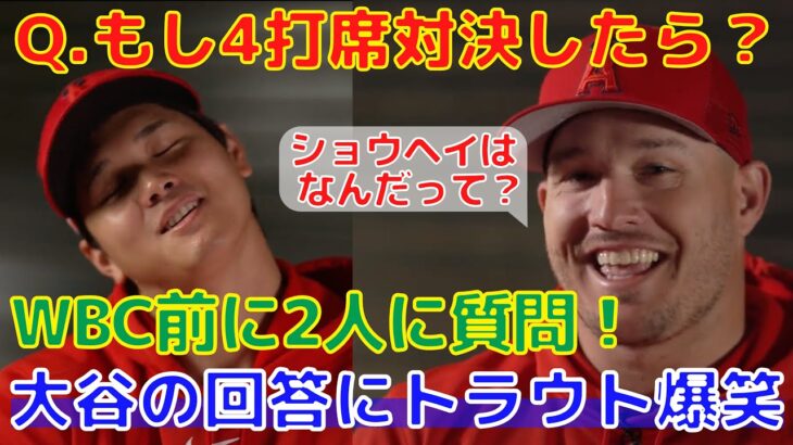 【大谷翔平vsトラウト】事前インタビュー”4打席を対戦したら結果は？”WBC前の回答！