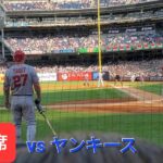 第2打席【大谷翔平選手】２アウトランナー1塁、３塁のチャンスでの打席