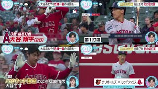 4月26日 プロ野球ニュース【MLB】大谷翔平 両軍27安打、８本塁打の“大乱打戦”！ 。吉田正尚 3戦連続マルチ、5試合連続安打、4出塁 打球初速180キロも自己最速