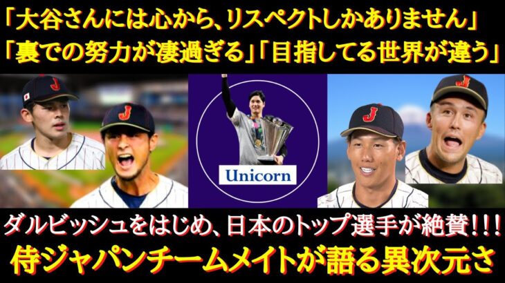 【大谷絶賛】侍ジャパンの大黒柱・大谷翔平を語るチームメイトたち（ダルビッシュ、吉田正尚、ヌートバー、佐々木朗希、山本由伸、源田壮亮）【WBC日本代表】【侍ジャパン】