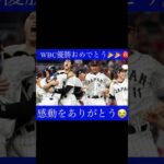 WBC日本優勝おめでとう🎉🎉㊗️感動をありがとう😭