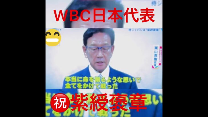 ㊗️WBC日本代表へ　紫綬褒章🥇　素晴らしい‼️🥰😍😘 #baseball #sportsshow #sportsball #show