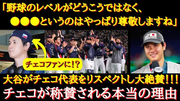 【WBCチェコ】大谷を虜にした衝撃的事実！〜大谷翔平が大絶賛したチェコってどんなチーム？〜【WBC海外の反応】