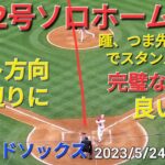 ㊗️12号ソロホームラン【大谷翔平選手】レフト方向岩場辺りにドカーンと一発 2023/5/24