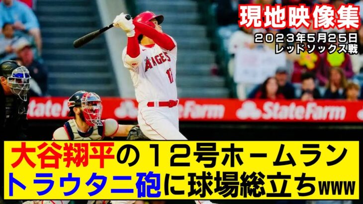 【現地映像まとめ】大谷翔平の第12号ホームランに球場が揺れるほどの歓声！ 今日もトラウタニのアベック弾！【エンゼルスvsレッドソックス】