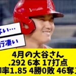 【本音】大谷翔平の4月の成績はぶっちゃけ、、、【2ch 5ch】【なんJ】